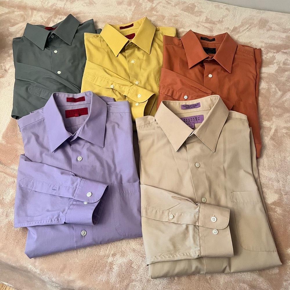 Bergamo New York Men's Multicolor Dress Shirt Set- Fitted￼
5 for $50
